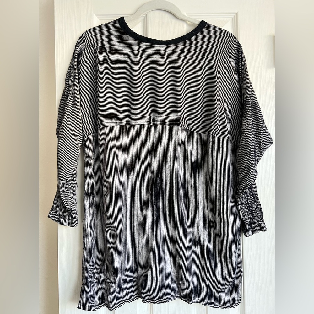 Jackie loves John silk blend striped top
